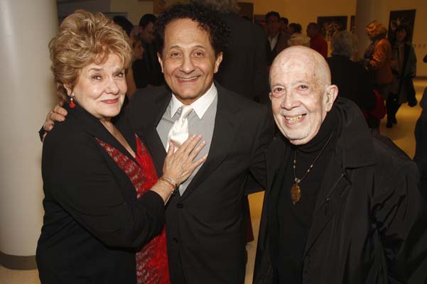 Charity cast member Alice Evans, DO40 Prez John Sefakis and Charity conductor Jack Lee